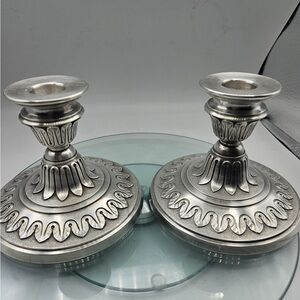 Elegant Silver Candle Holders
